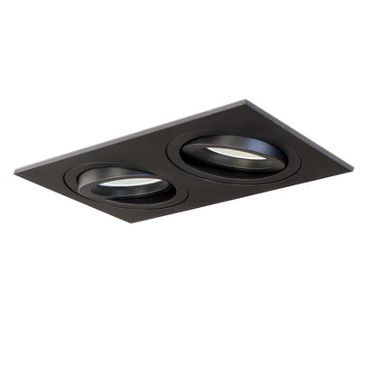 Foco Empotrable Doble Negro CristalRecord 03-062-80-180
