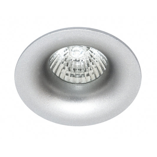 Empotrable Jeroglífico GU10 Plata de Fabrilamp, vista frontal. Iluminación moderna para interiores.