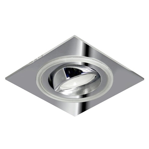 Aret Empotrable LED Cuadrado Cromado CristalRecord 00-171-01-100 para iluminación moderna.