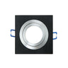 Foco empotrable Cenote Fabrilamp / Abrila orientable cuadrado wengué y cromo, ref. 14348CU69