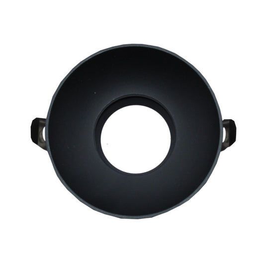 Empotrable de techo redondo basculante Vagar Negro 80mm CristalRecord - Vista frontal principal en fondo blanco | LuzGurú