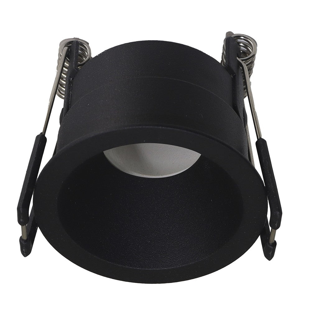 Empotrable techo redondo negro CristalRecord 01-807-00-180 para bombilla GU10