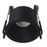 Empotrable techo redondo negro CristalRecord 01-807-00-180 para bombilla GU10