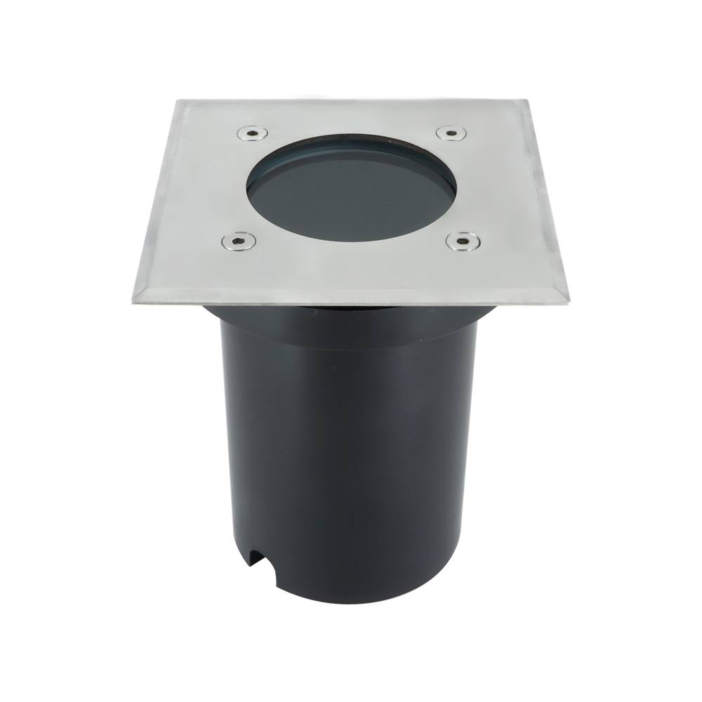 Empotrable Exterior Cuadrado ENCASTRAR 13 cm GU10 IP65 Níquel Fabrilamp