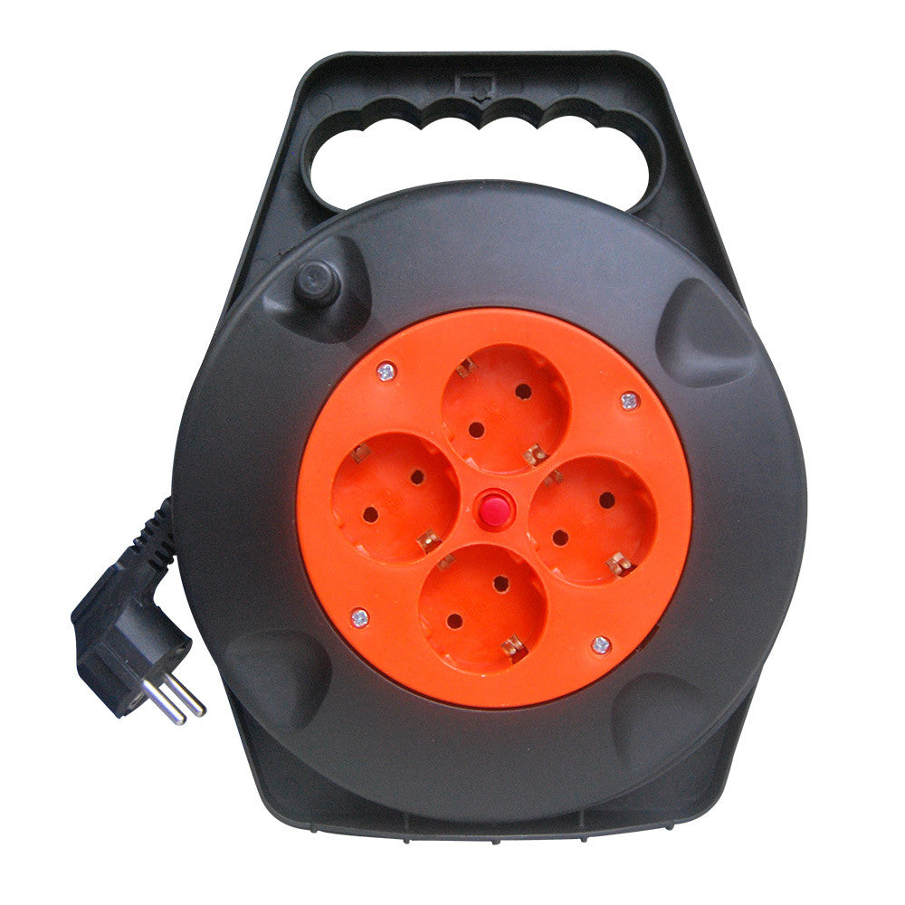 Enrollacable 4 Enchufes Fabrilamp / Abrila IA012026 con Termostato de Seguridad