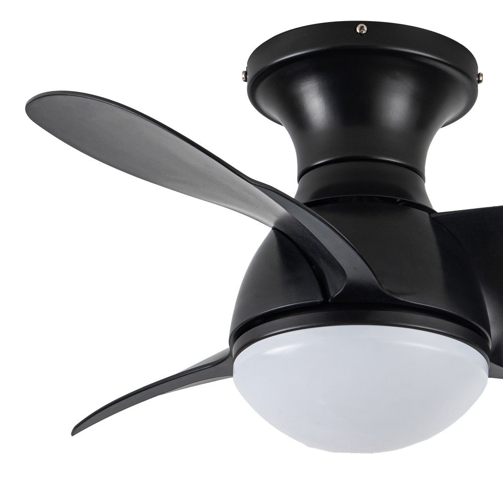 Ventilador de Techo con Luz Epona 64 cm Negro CristalRecord - imagen 3 | CristalRecord