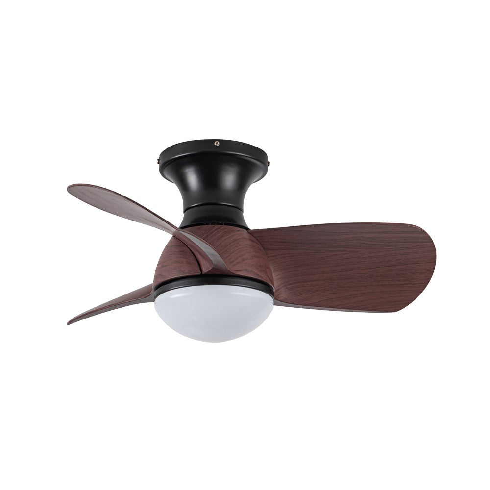 Ventilador de Techo con Luz LED Epona 64 cm Negro y Madera CristalRecord - vista principal | CristalRecord