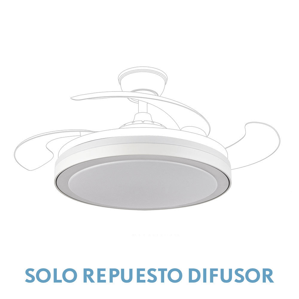 Difusor de Repuesto Esparta 110D Blanco 48 cm Fabrilamp - vista principal | Fabrilamp / Abrila · Ref. 99.DIF-ESPARTA-GRA