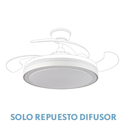 Difusor de Repuesto Esparta 110D Blanco 48 cm Fabrilamp - vista principal | Fabrilamp / Abrila · Ref. 99.DIF-ESPARTA-GRA