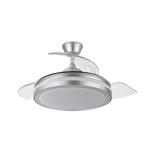 Ventilador de Techo Esparta Plus 107 cm Aspas Retráctiles Plata Fabrilamp - vista principal | Fabrilamp / Abrila · Ref. 184791410