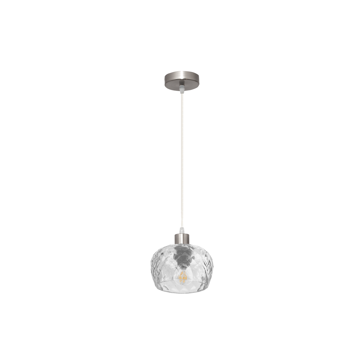 Lámpara Colgante Estela 1xE27 con Tulipa de Cristal Tallado Fabrilamp - vista principal | Fabrilamp / Abrila · Ref. 196891020