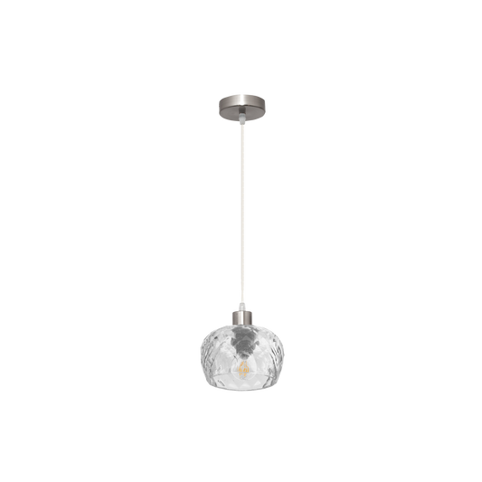 Lámpara Colgante Estela 1xE27 con Tulipa de Cristal Tallado Fabrilamp - vista principal | Fabrilamp / Abrila · Ref. 196891020