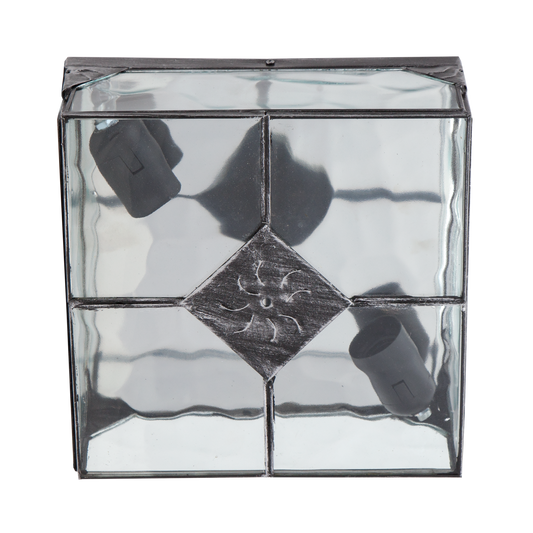 Plafón de Techo Estepa 25 cm 2xE27 Cristal Rugoso Fabrilamp - vista principal | Fabrilamp / Abrila · Ref. 075582510
