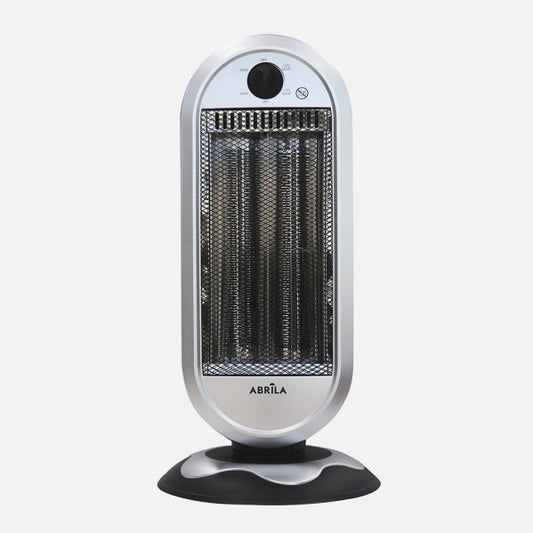 Estufa Eléctrica de Carbono Fulgor 900 W Oscilante Negro y Plata Fabrilamp - vista principal | Fabrilamp / Abrila