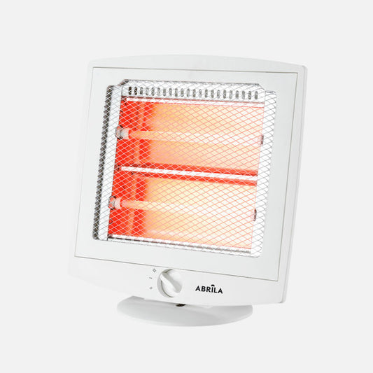 Estufa Eléctrica de Cuarzo Gordon 600W Blanco Fabrilamp - Vista frontal principal en fondo blanco | LuzGurú