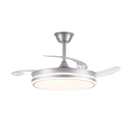 Ventilador de Techo con Luz LED Evo Plata 72W Aspas Retráctiles Smart CristalRecord - vista principal | CristalRecord