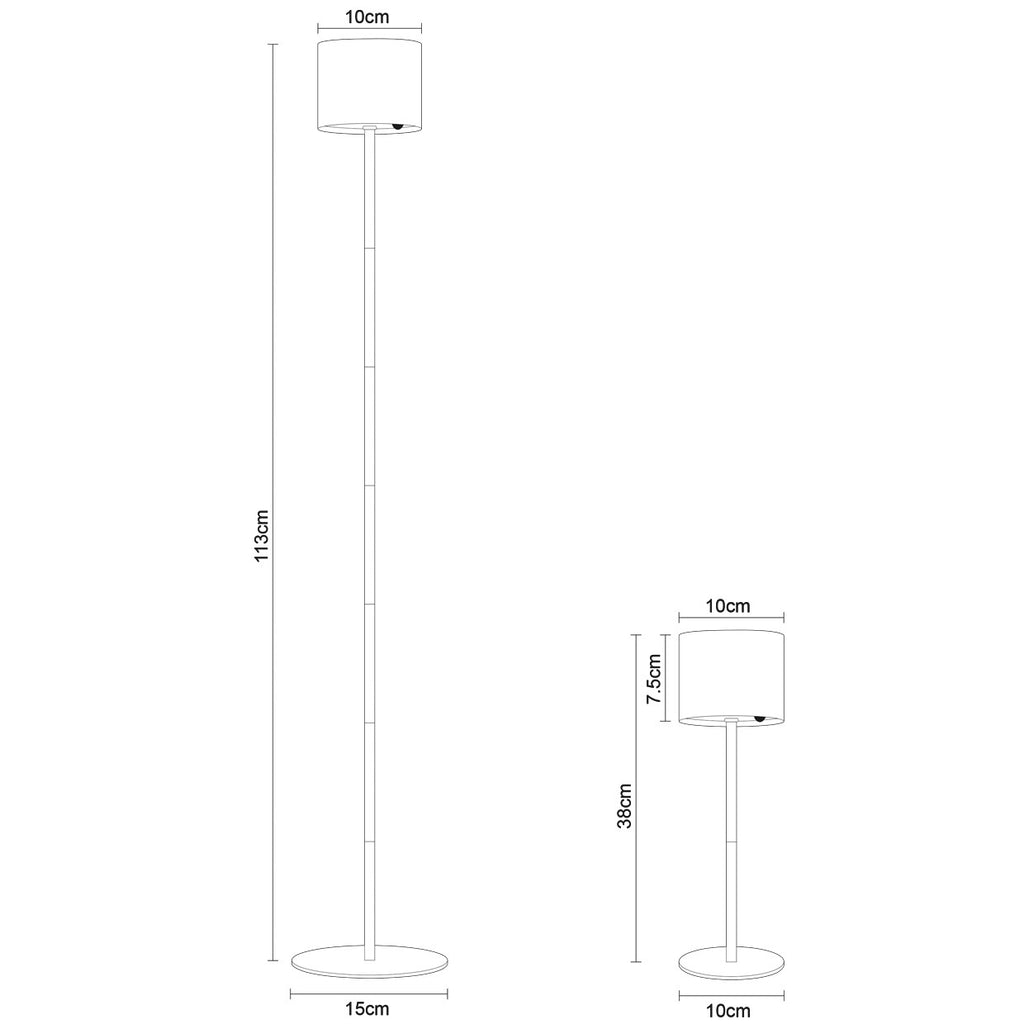 Detalle del panel solar en pie salón Eliseo gris ALEMAR