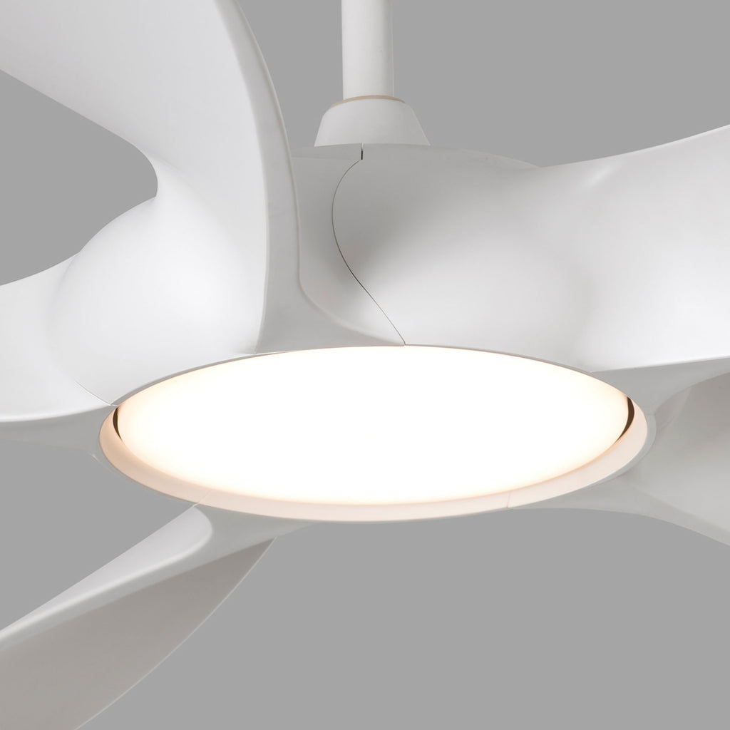 Ventilador de techo LED blanco COCOS modelo 3363 FARO, diseño moderno eficiente y silencioso, ref 33548 LUZGURU