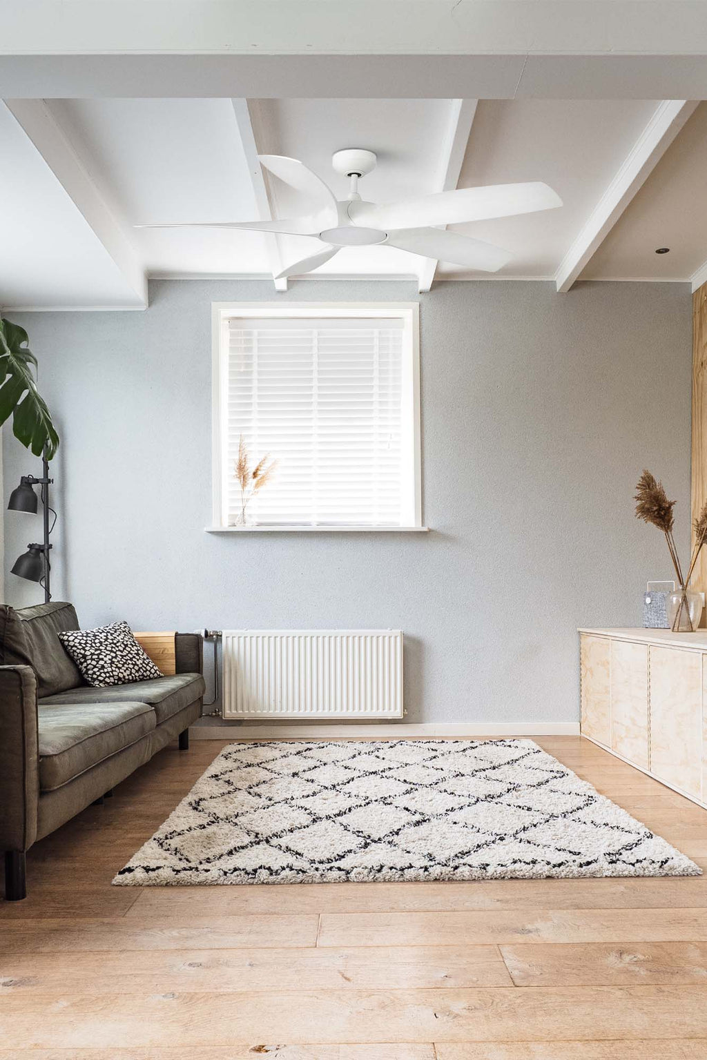 Ventilador de techo LED blanco COCOS FARO 3363 Ref 33548 eficiente silencioso moderno LUZGURU