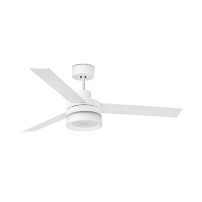Ventilador de techo LED FARO ICE con altavoz integrado, modelo 33460, color blanco con detalles en arce, de LUZGURU para ventilación eficiente