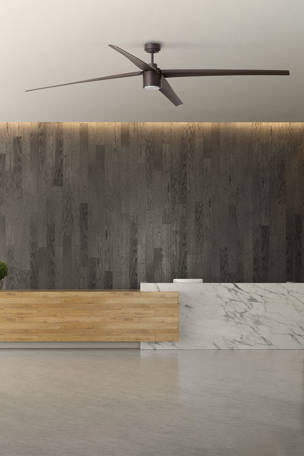 Ventilador de techo LED ATTOS XXL FARO serie 3326 color marrón, ref 33495 LUZGURU