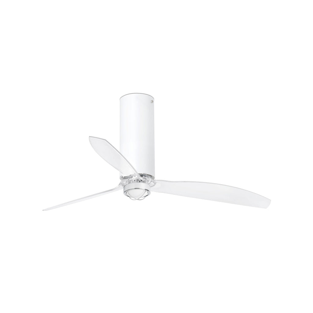 Ventilador de techo LED blanco FARO TUBE FAN M diseño moderno, referencia 32033-9 LUZGURU