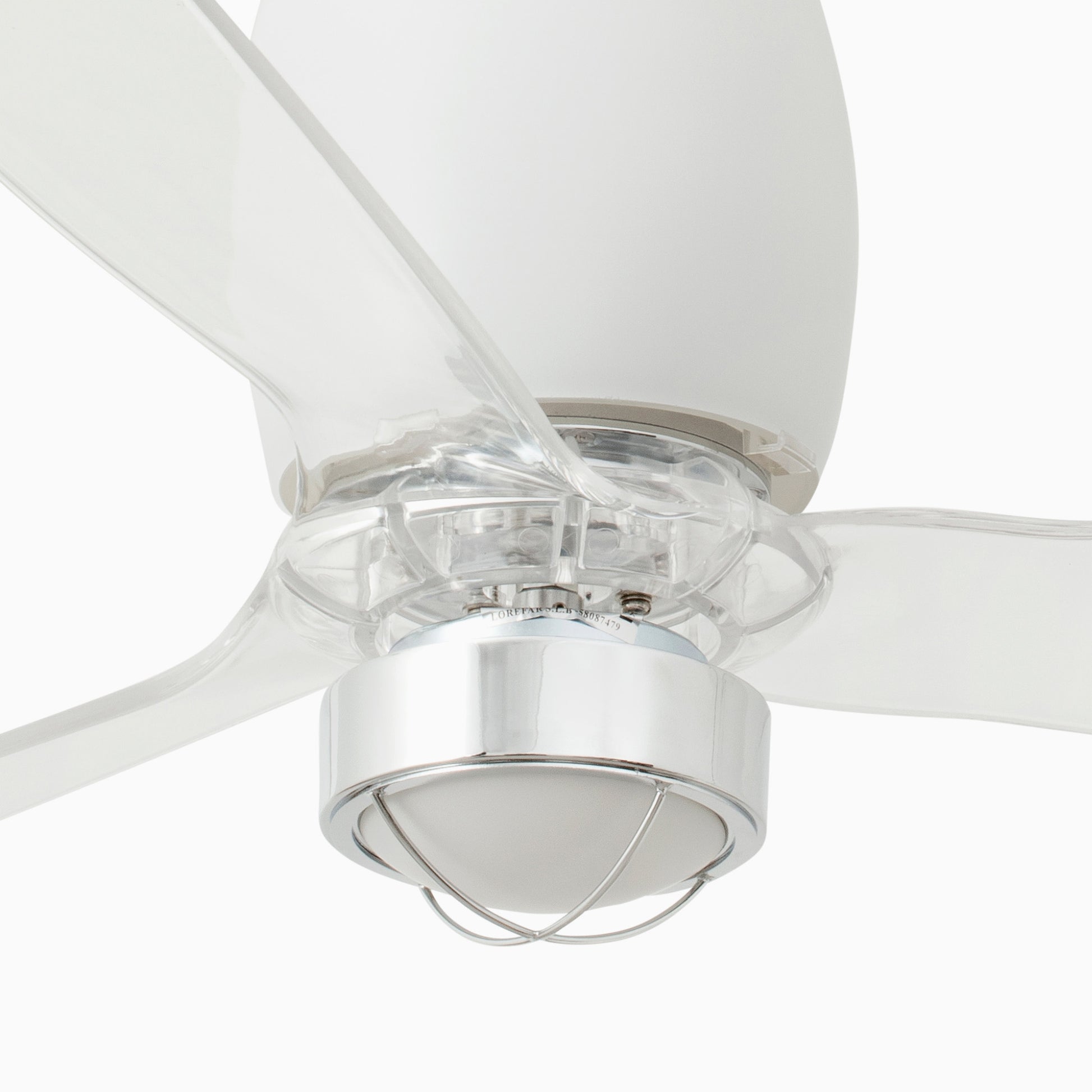 Ventilador de techo LED blanco mate FARO ETERFAN, diseño moderno ref. 32001-9, iluminación integrada LUZGURU