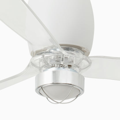 Ventilador de techo LED blanco mate FARO ETERFAN, diseño moderno ref. 32001-9, iluminación integrada LUZGURU