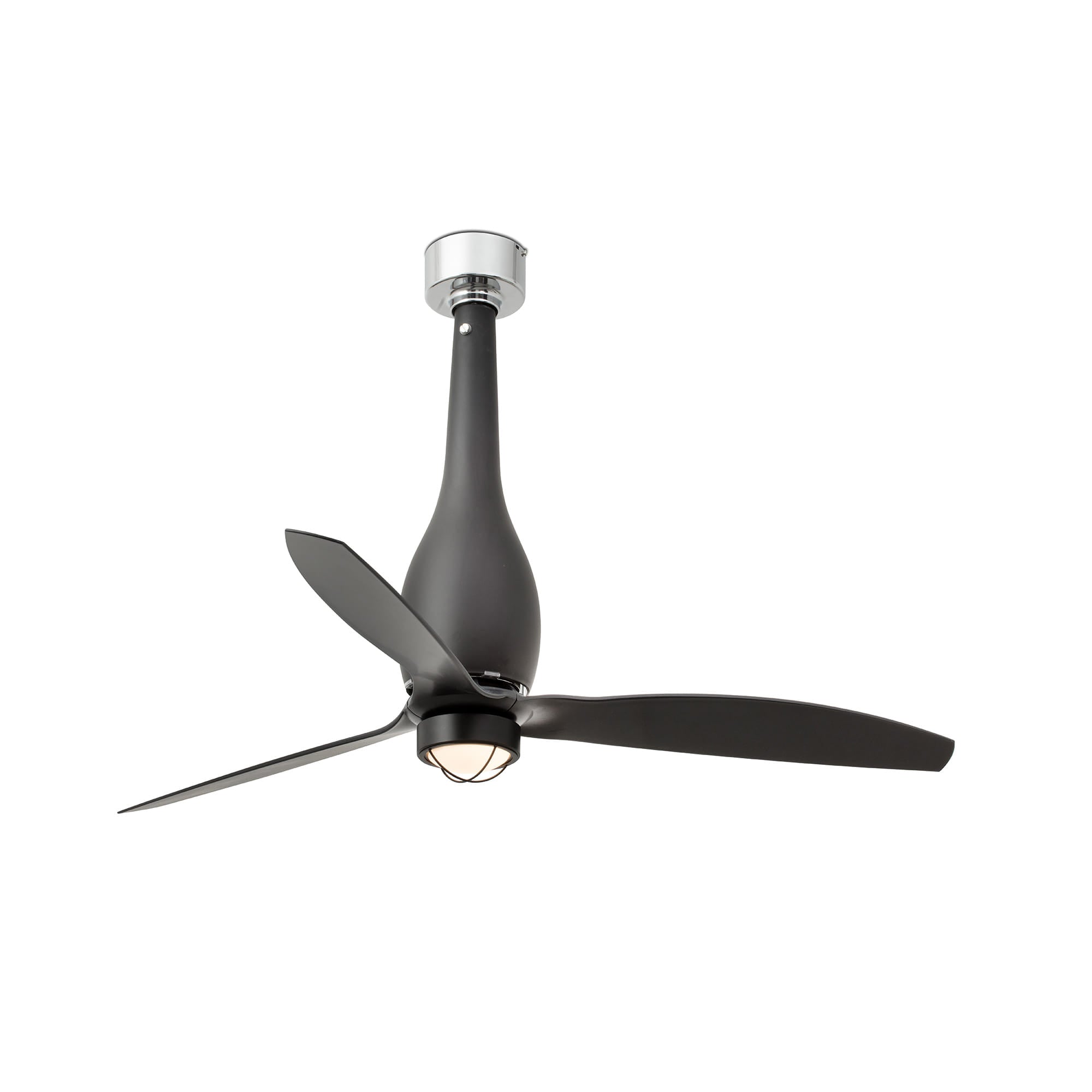 Ventilador de techo LED ETERFAN negro mate FARO 2598 Ref 32006-10, diseño moderno industrial con luz LED y ventilación eficiente