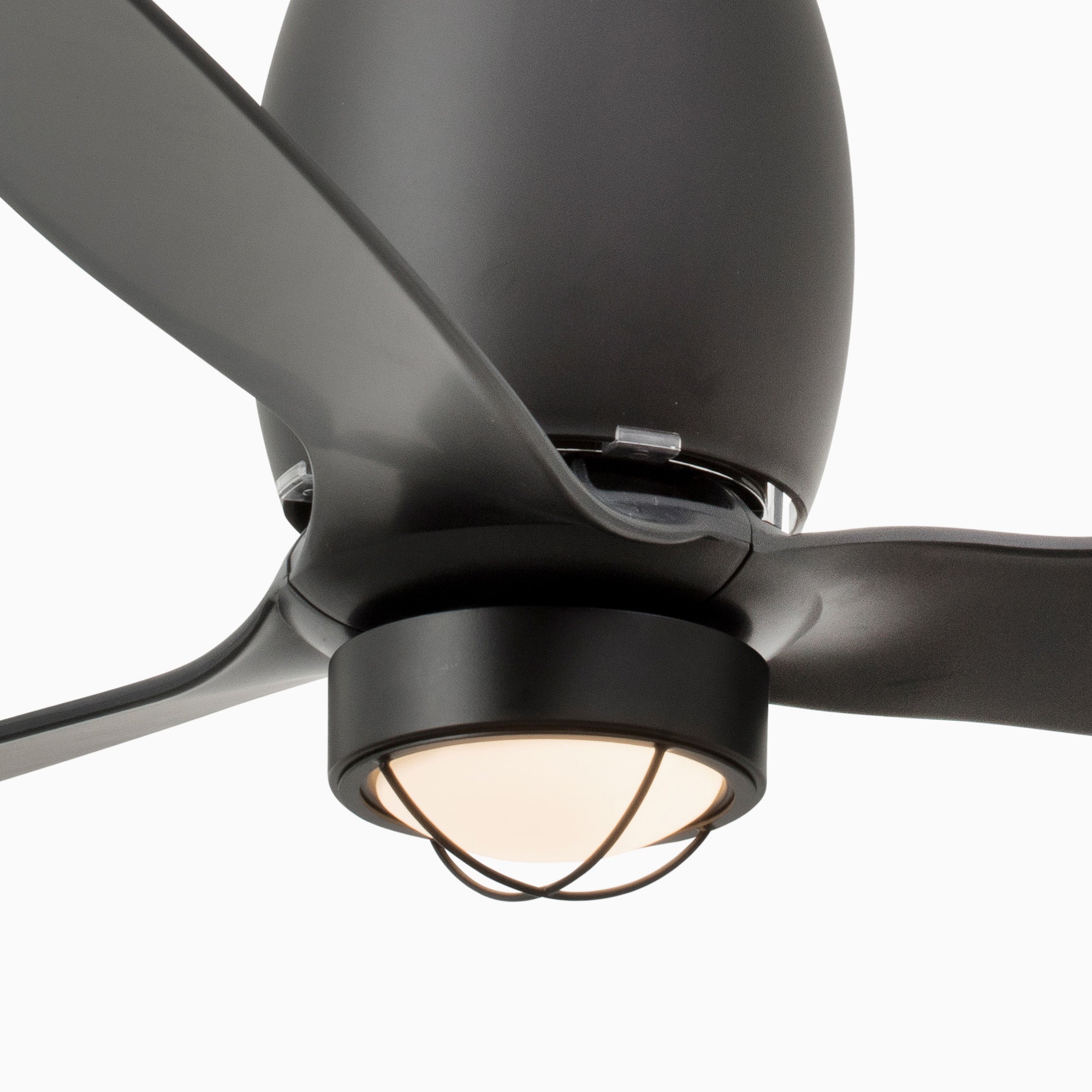 Ventilador de techo LED ETERFAN negro mate FARO 2598 ref 32006-10, diseño industrial moderno con luz LED y ventilación eficiente