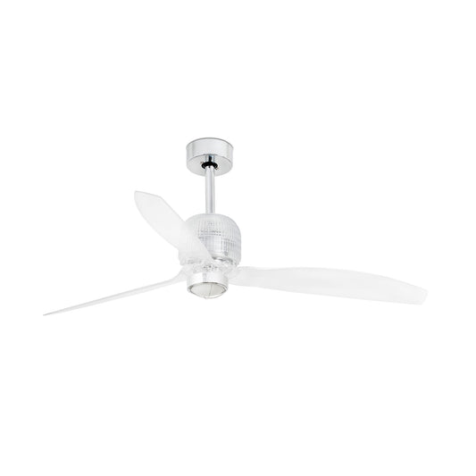 Ventilador de techo LED FARO DECO FAN M en cromo, eficiente, moderno y silencioso, ref. 33394D-9