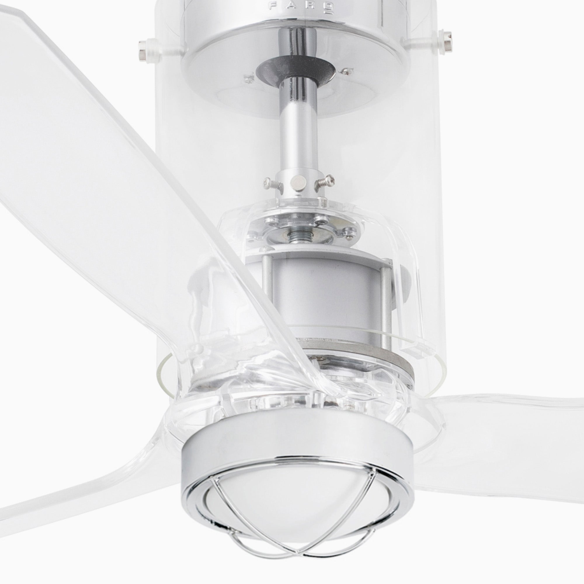 Ventilador de techo LED moderno FARO MINI TUBE FAN cromado, ref. 33393-9, LUZGURU, ventilación eficiente y diseño contemporáneo