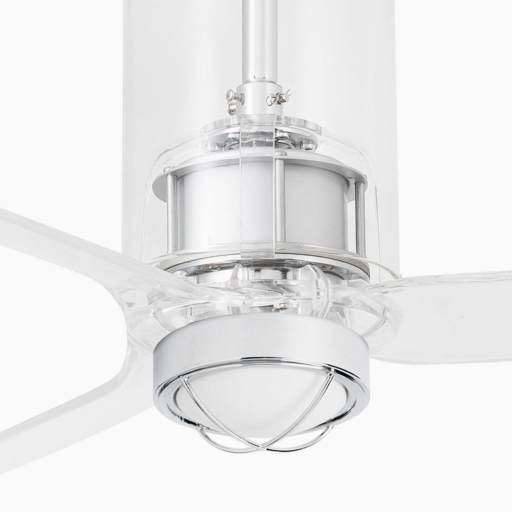 Ventilador de techo LED moderno FARO TUBE FAN M cromado con luz integrada, ref. 33374-9
