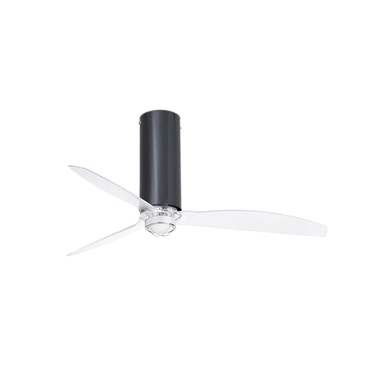 Ventilador de techo LED negro FARO 3338 moderno con ventilación TUBE FAN, ref. 32035-10, LUZGURU