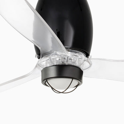 Ventilador de techo LED negro FARO ETERFAN M ref 32002-10 diseño moderno iluminación LED ventilación LUZGURU