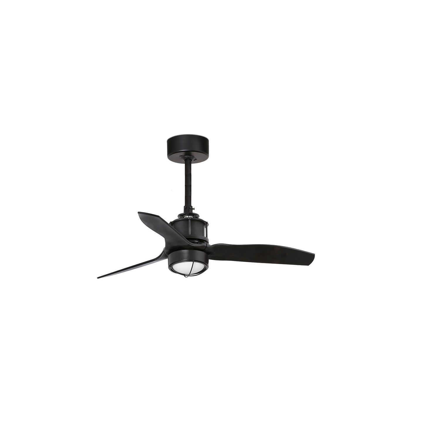 Ventilador de techo LED negro mate FARO Just Fan S eficiente y silencioso, modelo ref. 33424-10, diseño moderno para iluminación y ventilación