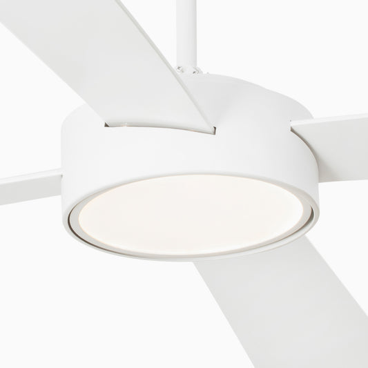 Ventilador de techo LED blanco FARO HYDRA diseño moderno con motor DC, ideal para salón y dormitorio interior