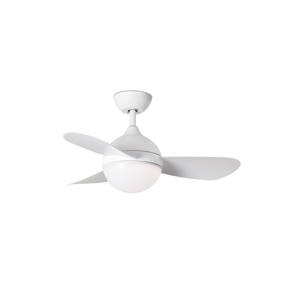 Ventilador de techo blanco FARO 3430 con LED integrado, motor DC silencioso y mando a distancia - Ref: 34300 LUZGURÚ