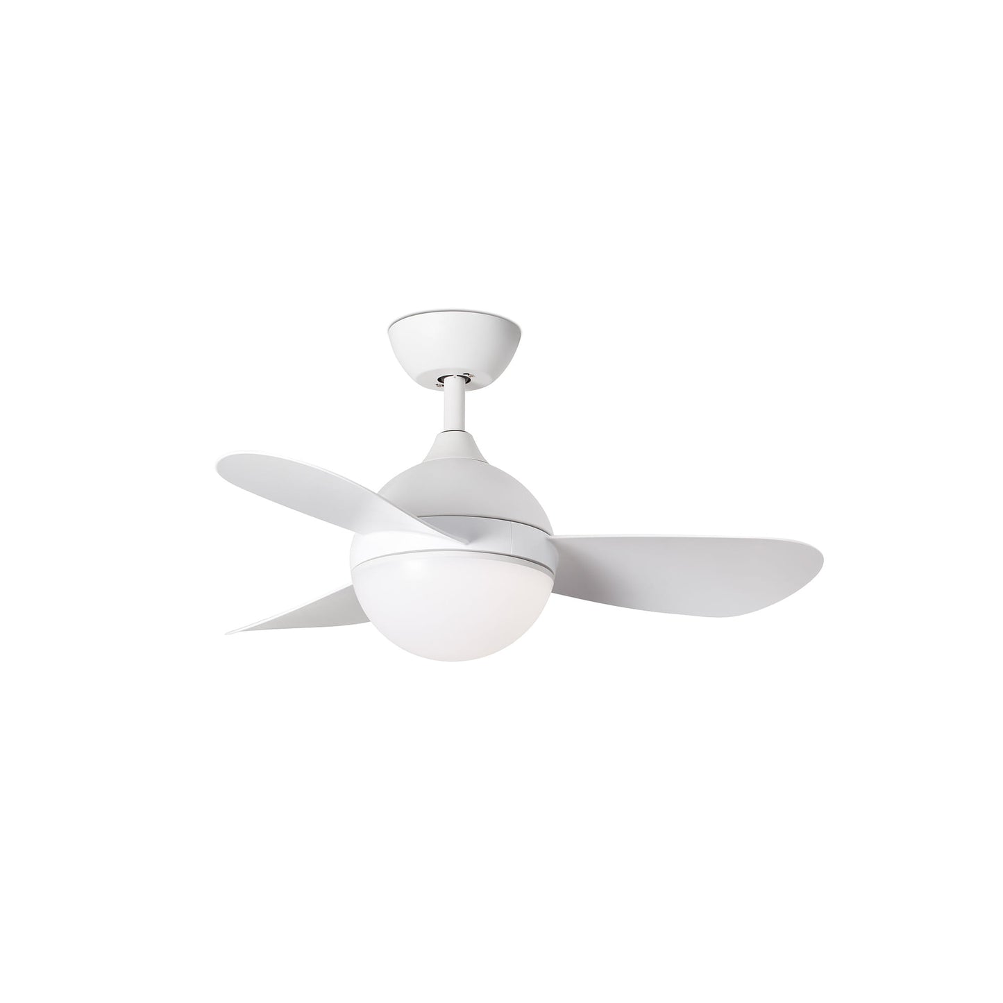 Ventilador de techo blanco FARO 3430 con luz LED, motor DC silencioso y mando a distancia, ref 34300 LUZGURÚ