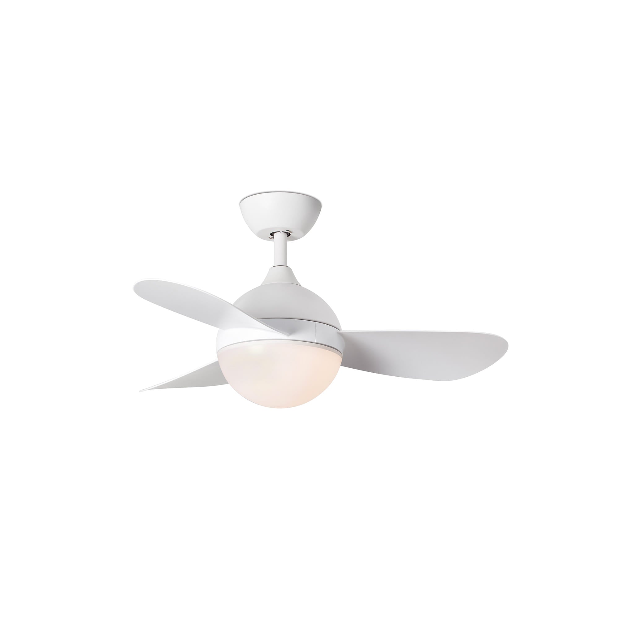 Ventilador de techo blanco FARO 3430 con luz LED integrada, motor DC silencioso y mando a distancia - Ref: 34300 - LUZGURÚ