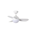 Ventilador de techo blanco con luz LED y motor DC silencioso FARO 3430, ref. 34300 LUZGURÚ, control por mando a distancia