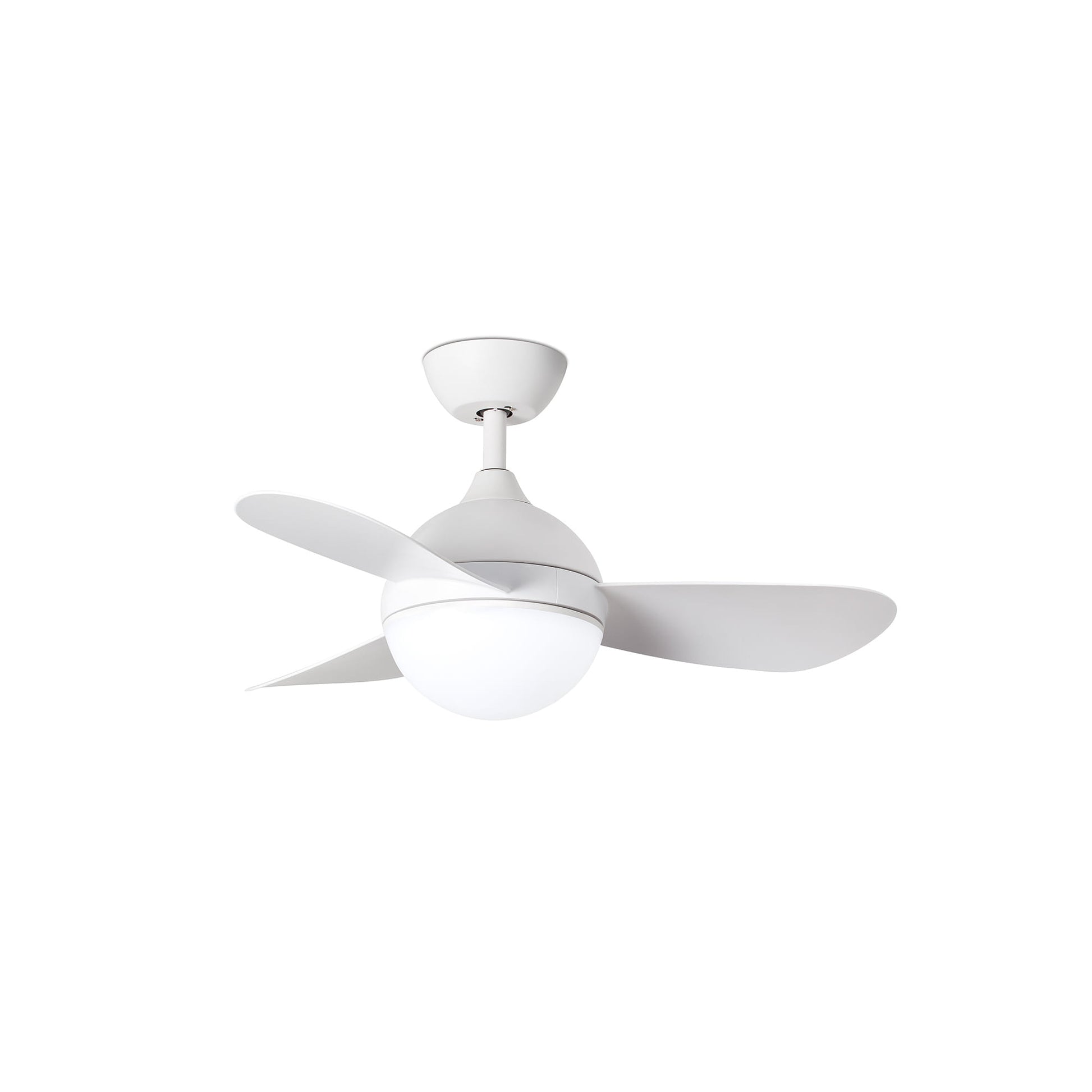 Ventilador de techo blanco FARO 3430 con luz LED integrada, motor DC silencioso, mando a distancia y ventilación eficiente - Ref: 34300 LUZGURÚ