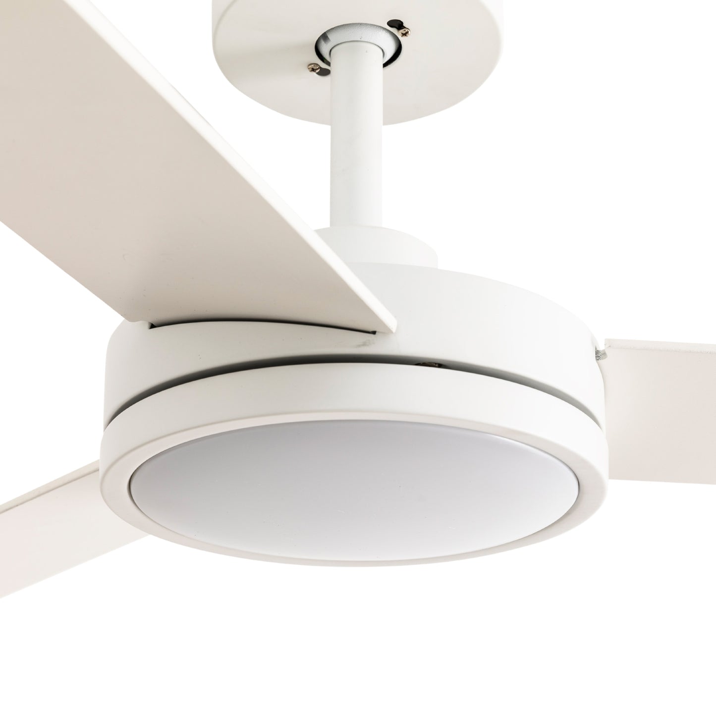 Ventilador de techo LED blanco silencioso BARTH FARO 34260 con luz integrada, diseño moderno LUZGURÚ para interior