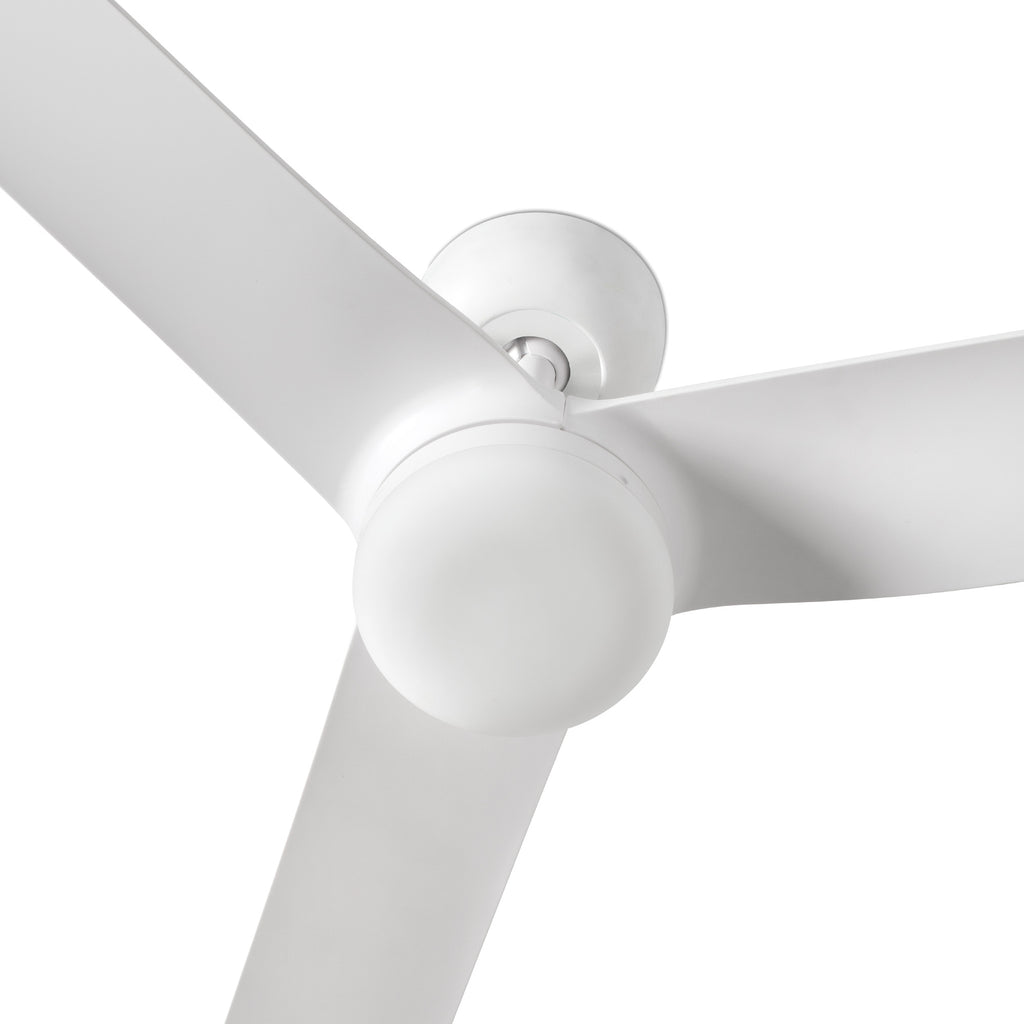 Ventilador de techo LED blanco silencioso FARO 33814 con 6 velocidades, función inversa y mando a distancia, bajo consumo