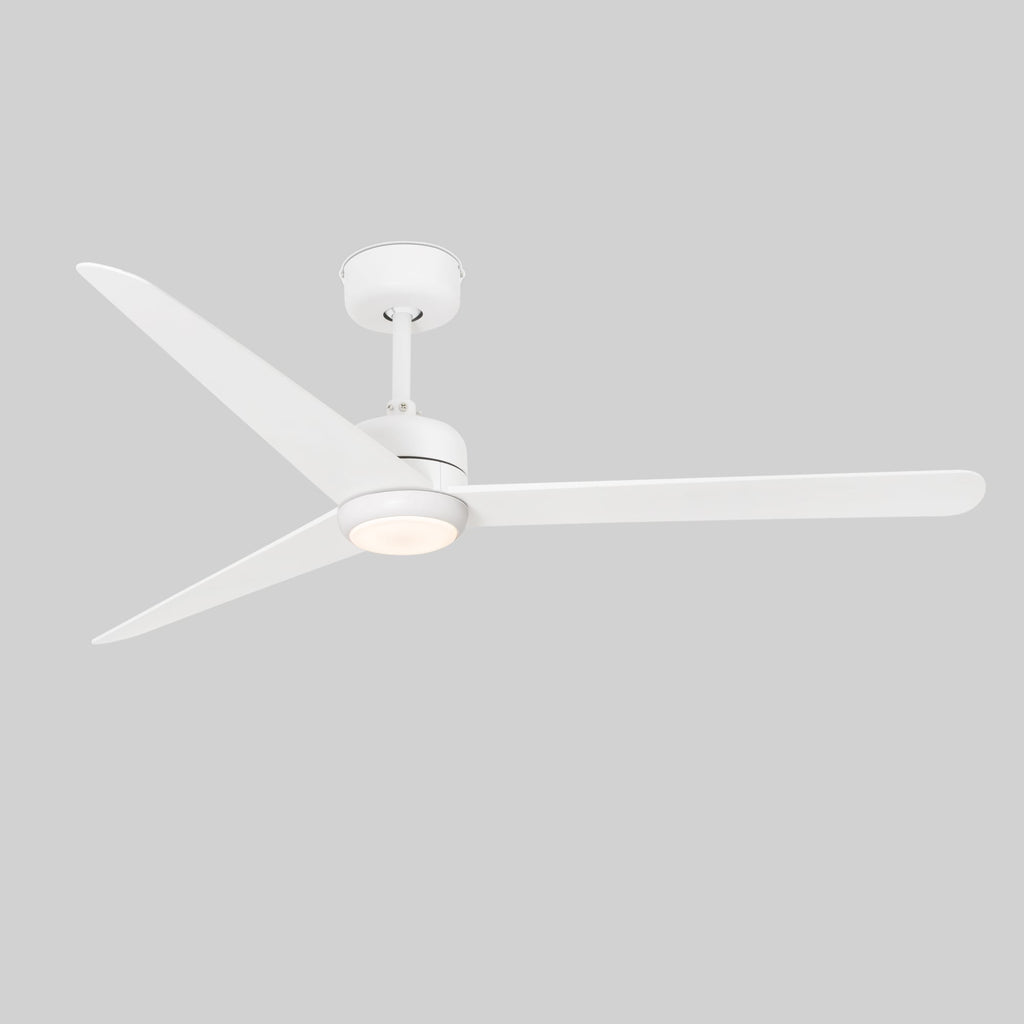 Ventilador de techo LED blanco silencioso FARO 3394 ref 33722 LUZGURU con motor DC moderno para habitaciones interiores