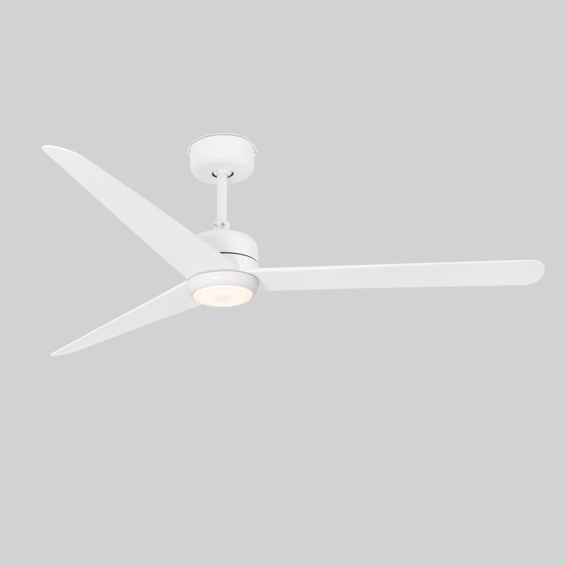 Ventilador de techo LED blanco silencioso FARO 3394 ref 33722 LUZGURU con motor DC moderno para habitaciones interiores