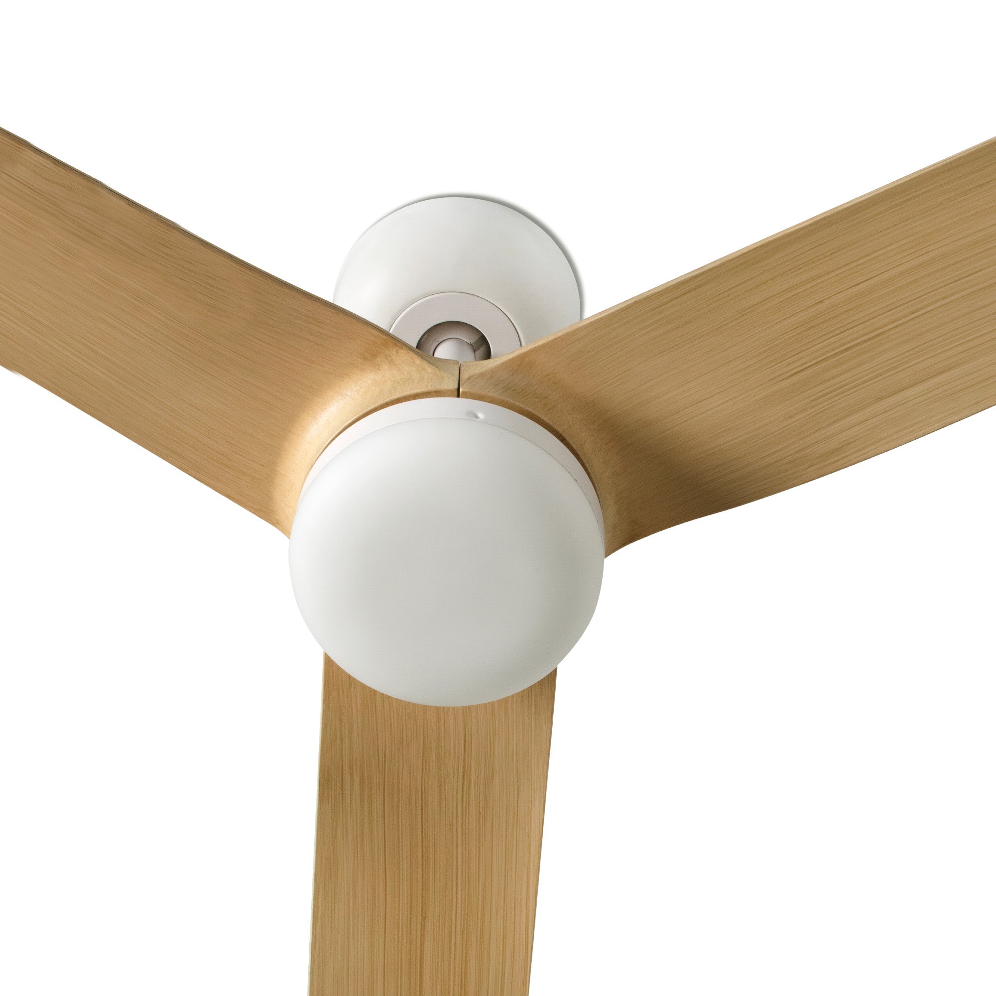 Ventilador de techo LED blanco silencioso FARO PUNT M ref. 33816-20 LUZGURU, diseño moderno DC con luz integrada