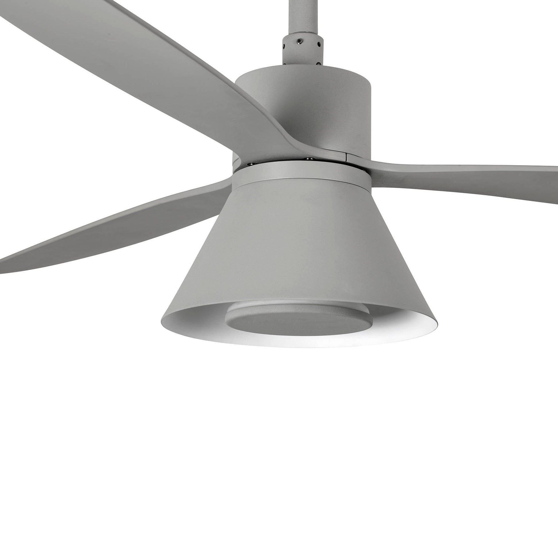 Ventilador de techo LED gris con luz indirecta FARO Amelia L Cone 3328, diseño moderno y eficiente
