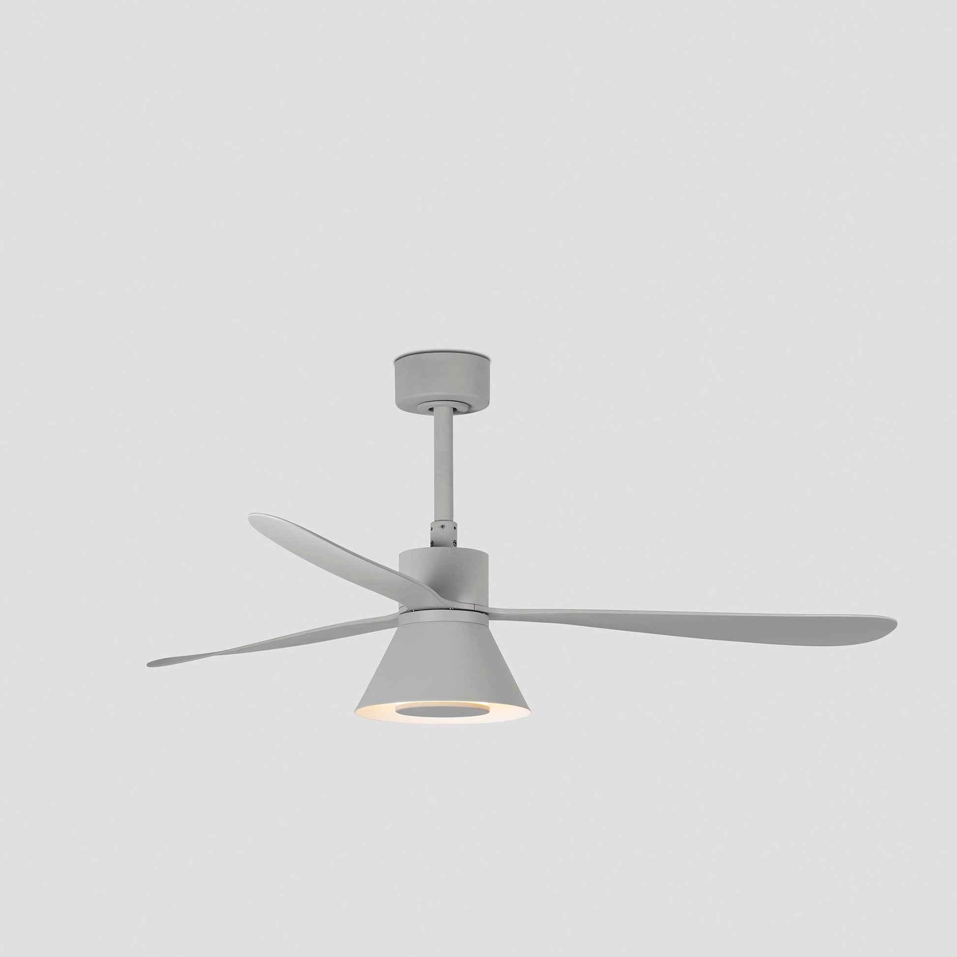 Ventilador de techo LED gris con luz indirecta FARO Amelia L Cone 3328, modelo ventilador con luz eficiente y diseño moderno