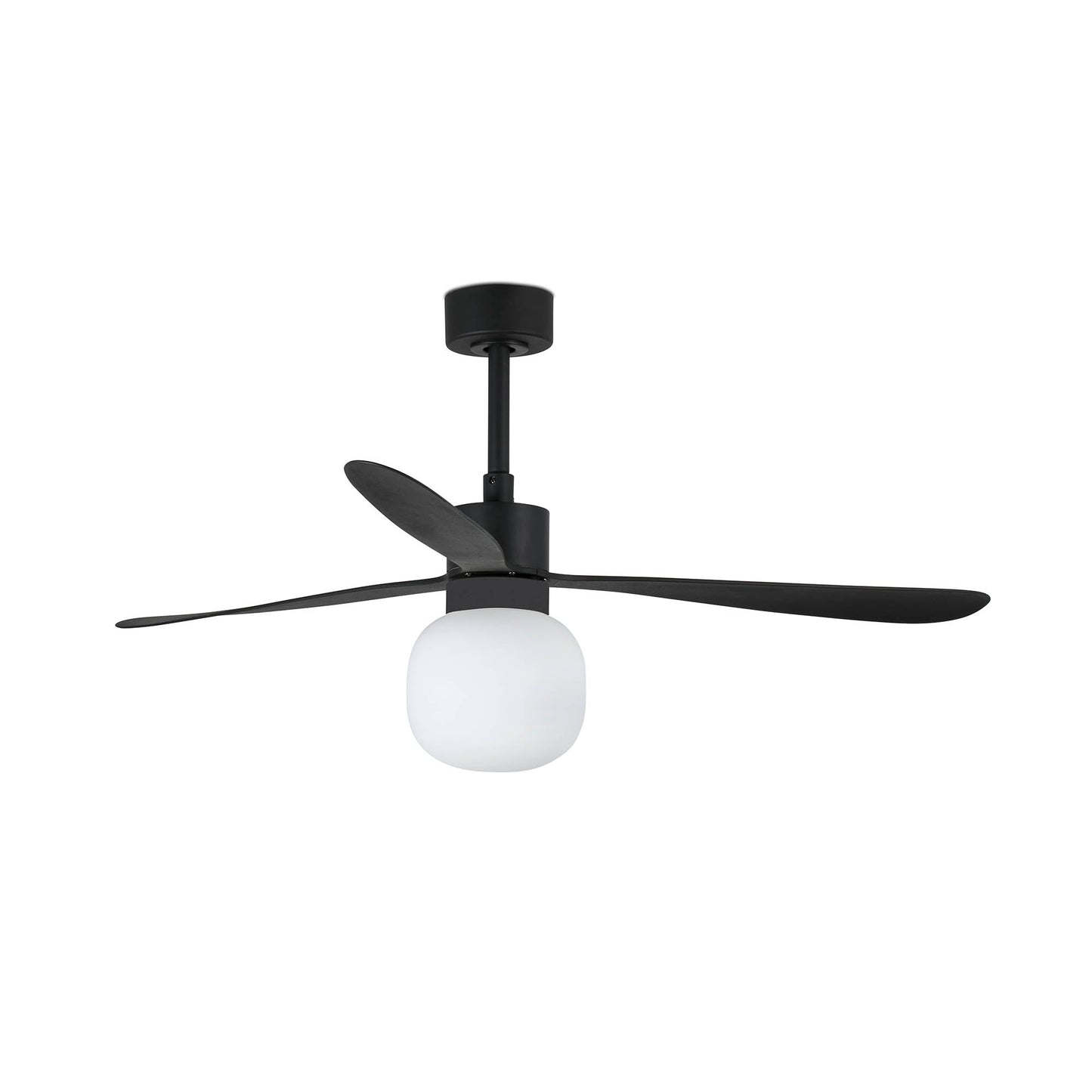 Ventilador de techo LED negro con diseño moderno FARO Amelia Ref 33761-26 LUZGURU ventilador con luz ventilación eficiente